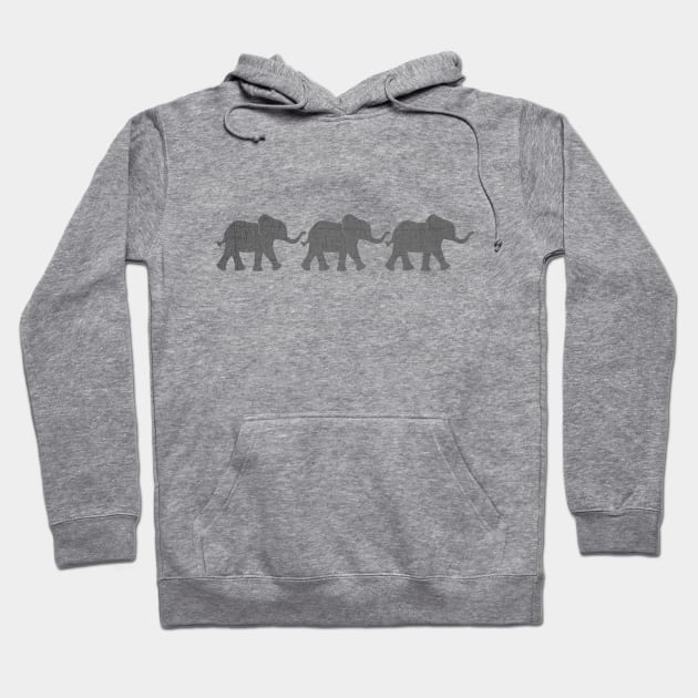 Three Elephants Hoodie by tangerinetane